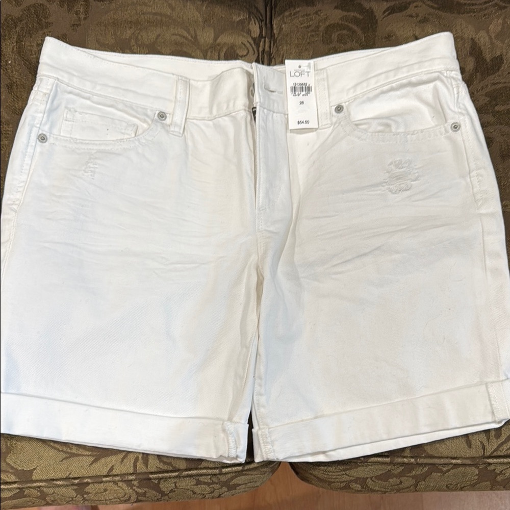 LOFT Women's White Denim Shorts